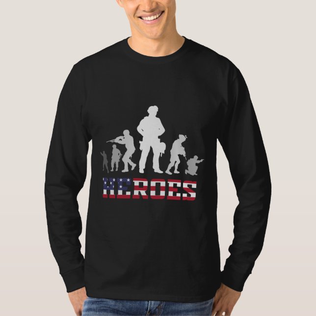 Camiseta Cita del ejército de veteranos héroes (Anverso)