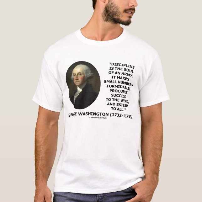 Camiseta Cita del ejército del alma de la disciplina de (Anverso)