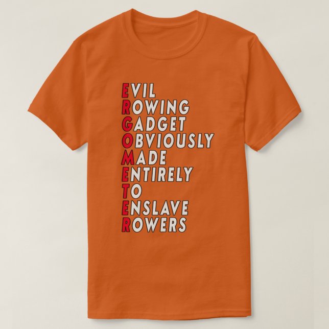 Camiseta Cita del Ergometer de Remo Gracioso (Diseño del anverso)