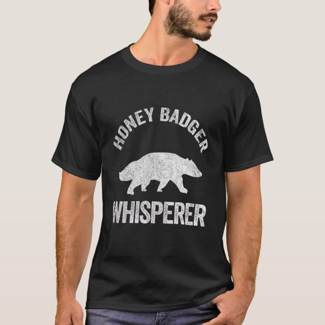 Camiseta Cita del insignia Honey Badger Whisperer (Anverso)