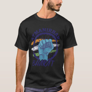 Camiseta Cita del lema de la bandera de India de Atmanirbha