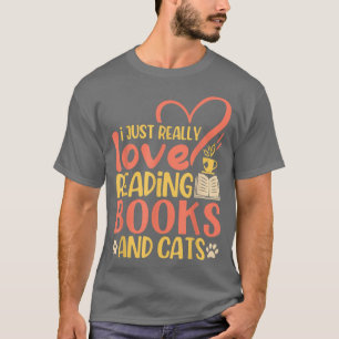 Camiseta Cita del Lover del libro del gato Lover libro del 