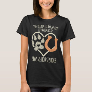 Camiseta Cita del meme Cute Horse & Dog Lover