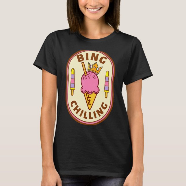 Camiseta Cita del meme de la sala de helados de Bing escalo (Anverso)