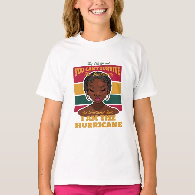 Camiseta Cita del mes de la historia negra, huracán Melanin (Anverso)