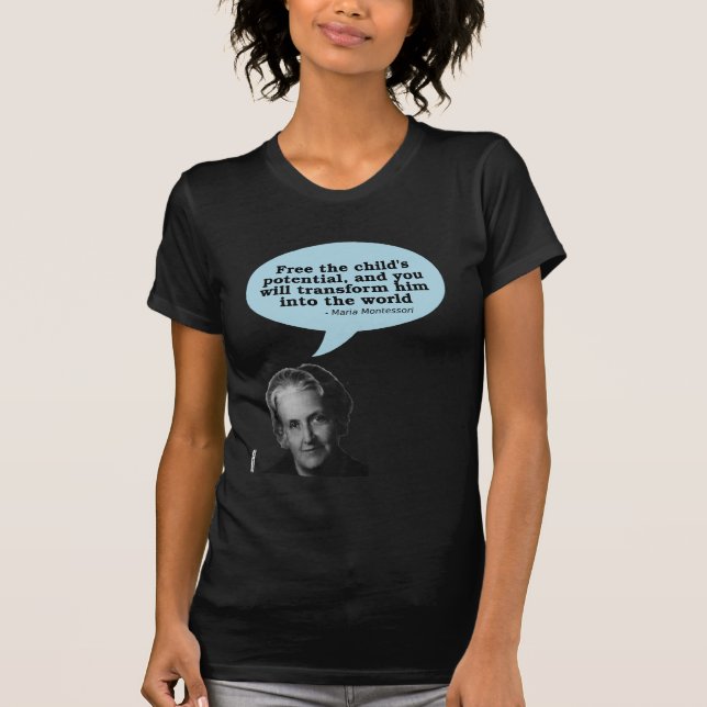 Camiseta cita del montessori de Maria (Anverso)