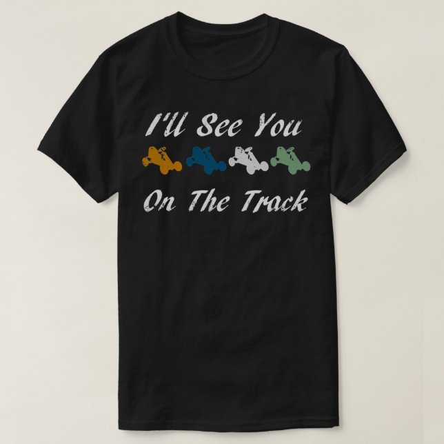 Camiseta Cita del motor Kart de marcha rápida (Diseño del anverso)