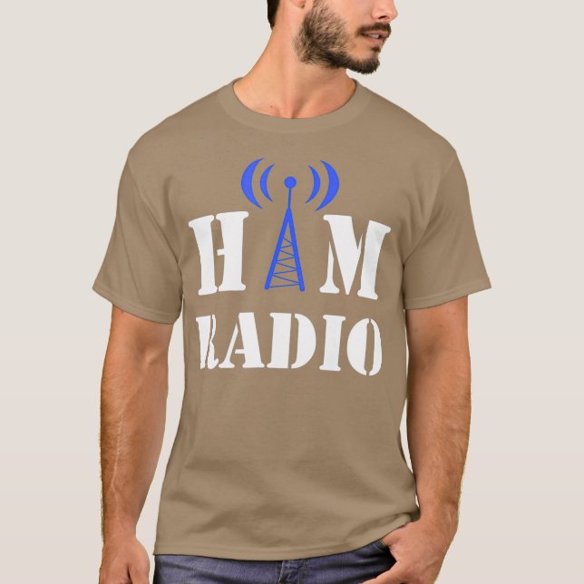 Camiseta Cita del operador de radio de onda corta FunnyHAM  (Anverso)