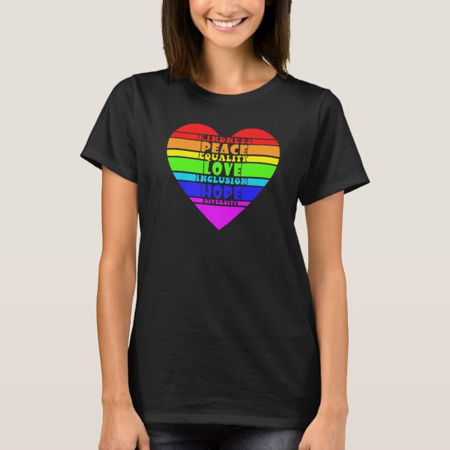 Camiseta Cita Del Orgullo De Lgbtq Sobre Ellos Gráfico Arco (Anverso)