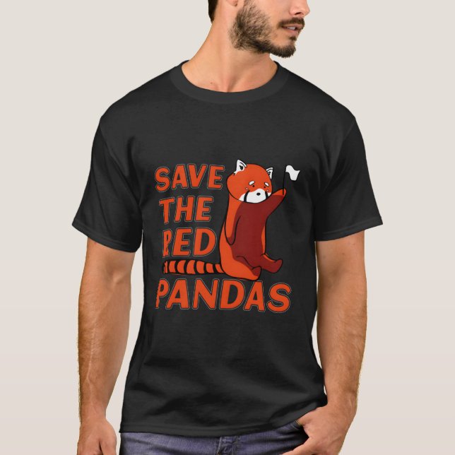 Camiseta Cita del Panda Rojo Rojo para (Anverso)