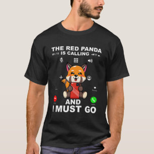 Camiseta Cita del Panda Rojo Rojo para