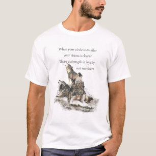 Camiseta Cita del paquete Wisdom Wolf de Amigo Loyalty