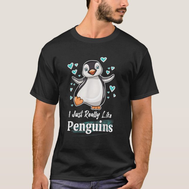 Camiseta Cita del pingüino me gustan los pingüinos (Anverso)