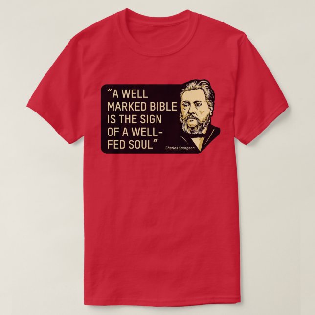 Camiseta Cita del teólogo y predicador Charles Spurgeon (Diseño del anverso)
