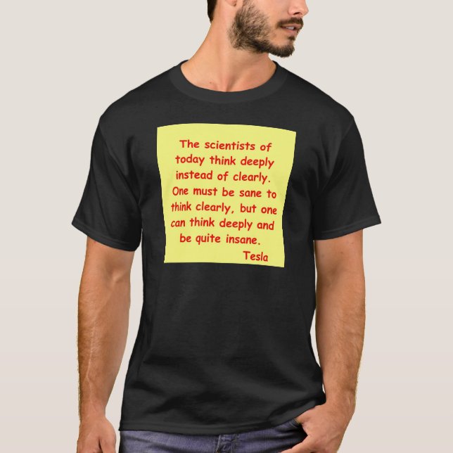 Camiseta cita del tesla del nikola (Anverso)