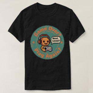 Camiseta Cita del videojuego de arte simple de píxeles "Rep