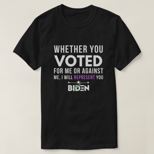 Camiseta cita del voto de joe biden (Diseño del anverso)