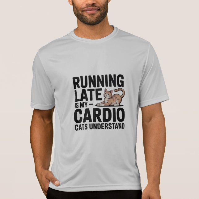 Camiseta Cita deportiva para gato ingeniosa (Anverso)