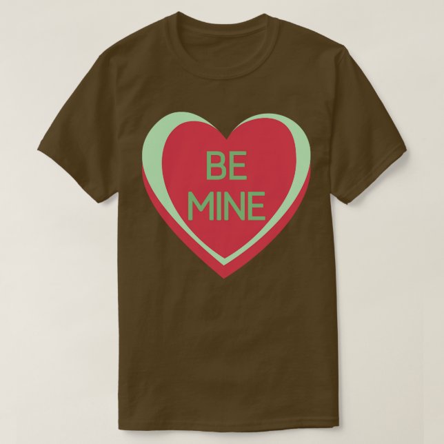 Camiseta Cita Día de San Valentín Be Mine Candy Hearts (Diseño del anverso)