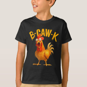 Camiseta Cita Divertida B-caw-k Gran Meme de Gallo Pollo