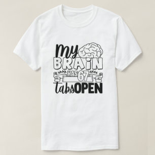 Camiseta Cita divertida caótica del cerebro humor confusión