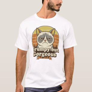 Camiseta Cita divertida de actitud – Gruñón pero hermoso