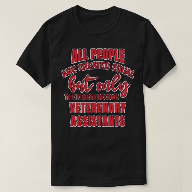 Camiseta Cita Divertida de Asistente Veterinario (Diseño del anverso)