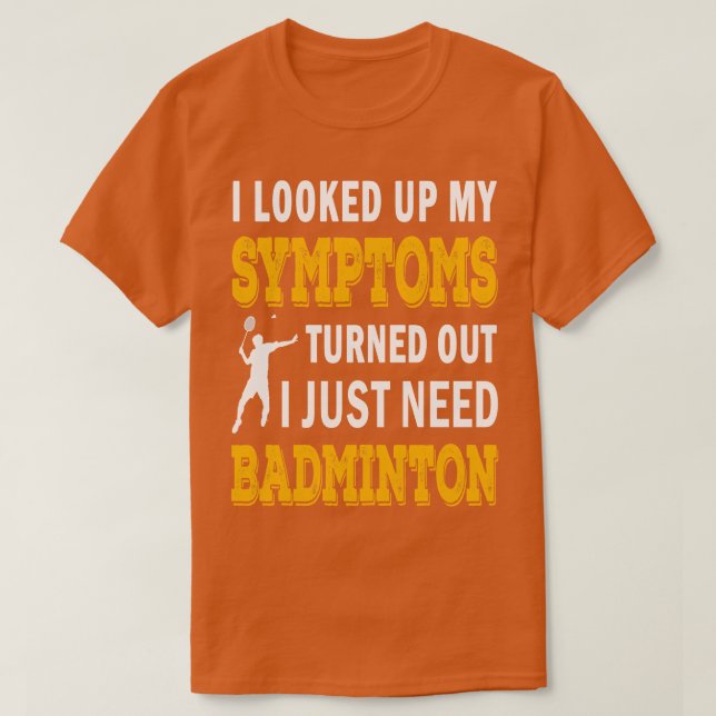 Camiseta Cita divertida de Badminton Lover (Diseño del anverso)