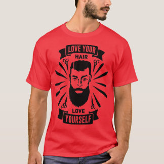 Camiseta Cita divertida de barber ama a tu cabello amarte a