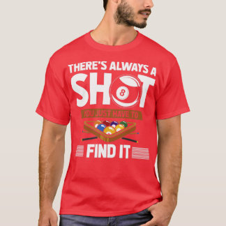 Camiseta Cita divertida de Billard Ocho balazos