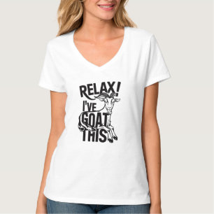 Camiseta Cita Divertida de Cabra Relájate Tengo Cabra Esto