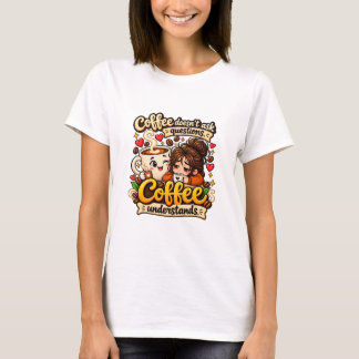 Camiseta Cita Divertida de Café Me Entiende