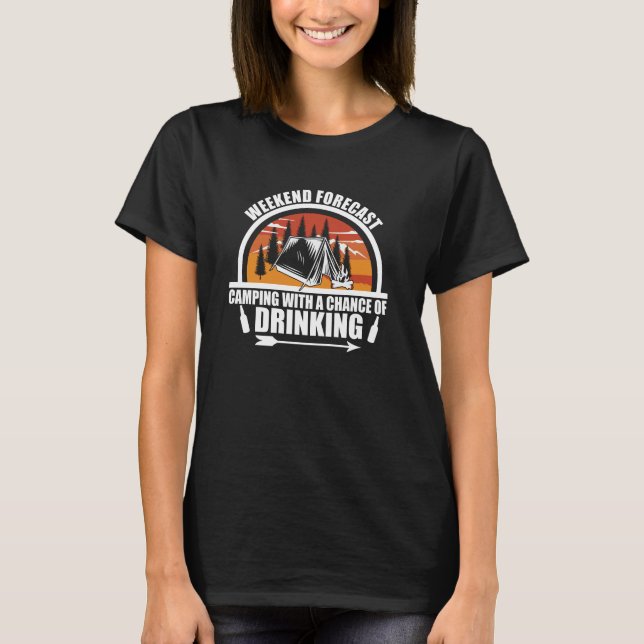 Camiseta Cita divertida de camping (Anverso)