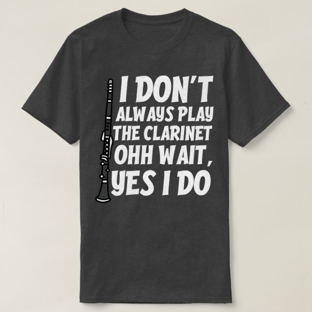 Camiseta Cita divertida de Clarinet (Diseño del anverso)