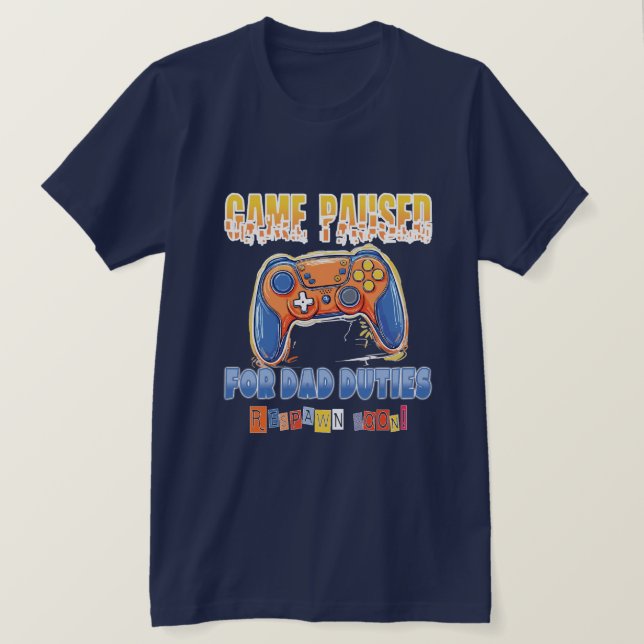 Camiseta Cita divertida de Dad Video Gamer (Anverso del diseño)
