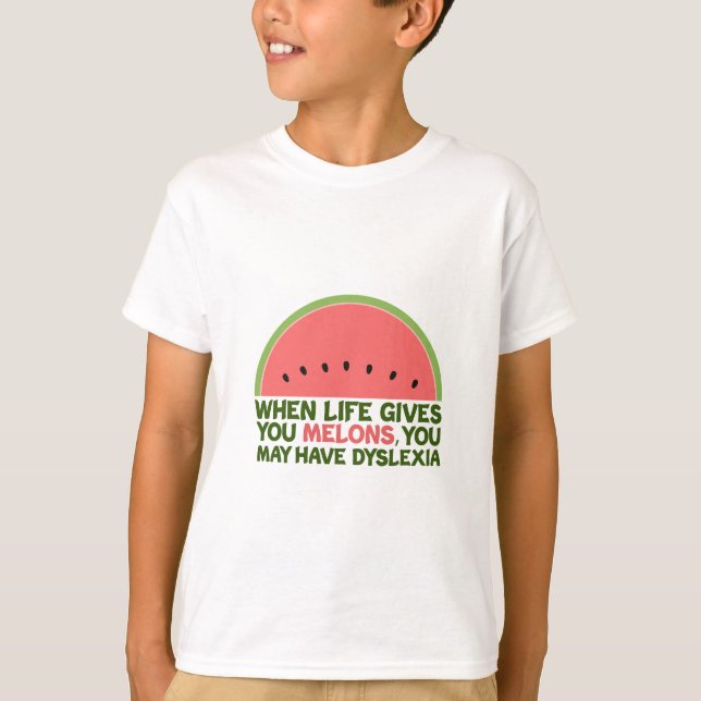 Camiseta Cita divertida de Dyslexia Humor disléxico para ni (Anverso)