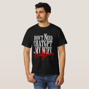 Camiseta Cita Divertida de Esposa Chatgpt 