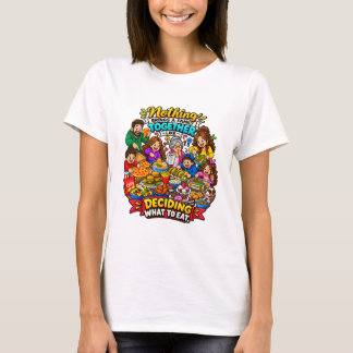 Camiseta Cita Divertida de Familia que Elige Comida