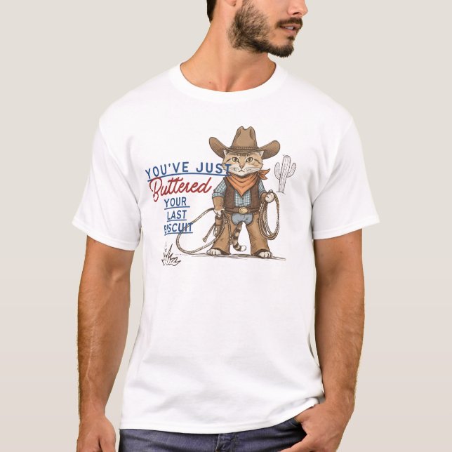 Camiseta Cita divertida de gato de Cowboy, Southern Humor,  (Anverso)