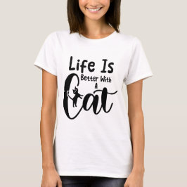 Camiseta Cita Divertida de Gato Diseño de Humor de Gatito L