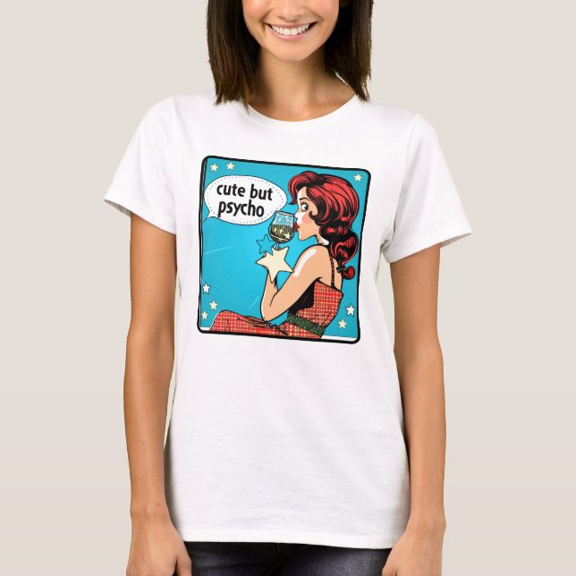 Camiseta Cita divertida de Glam de arte pop de los años 50  (Anverso)