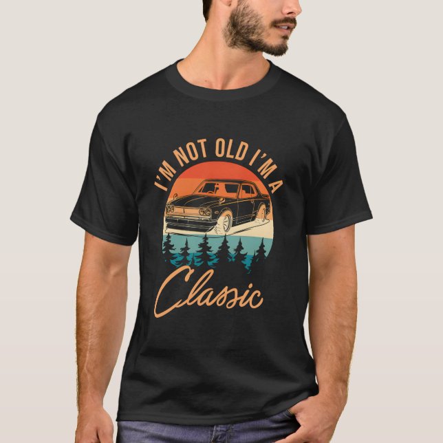 Camiseta Cita divertida de gráfico del coche retro (Anverso)