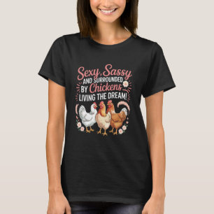 Camiseta Cita divertida de granjero de pollos Vida de granj