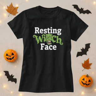 Camiseta Cita divertida de Halloween Resting Witch Face