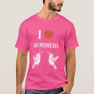 Camiseta Cita divertida de Hummingbird me encantan los humm