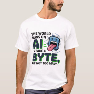 Camiseta Cita divertida de IA Byte - Humor geek tecnológico
