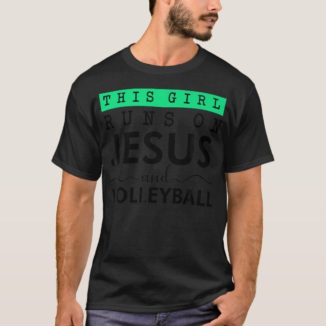 Camiseta Cita Divertida De Jesús Y Voleibol Deportivo Crist (Anverso)