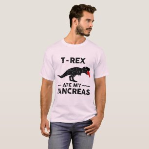 Camiseta Cita divertida de la diabetes - T-Rex comió mi