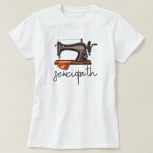 Camiseta Cita divertida de la máquina de coser Sewciopath M