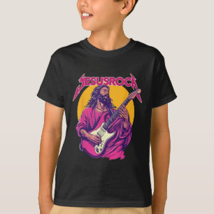 Camiseta Cita divertida de la Retro Cristiana Jesús Rock Ba